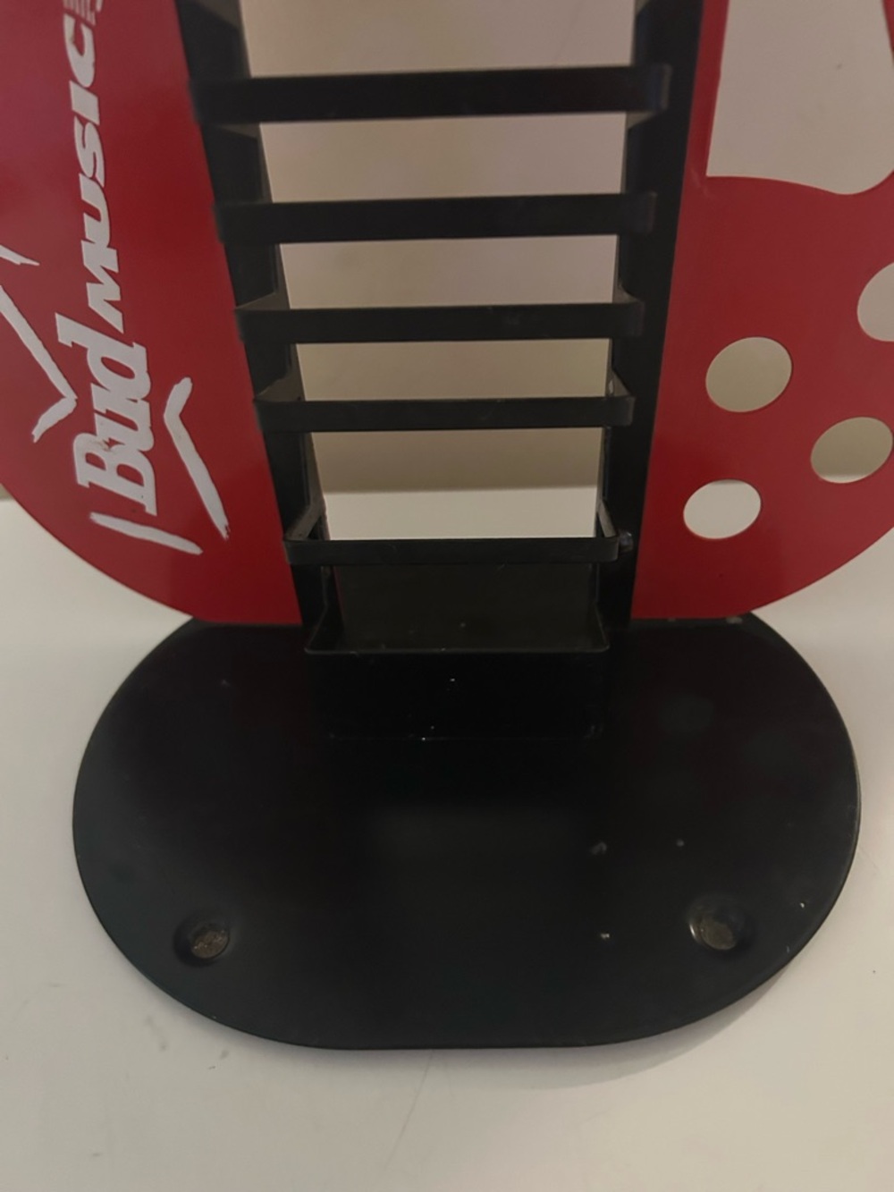 Vintage 90s Budweiser Gibson Guitar Shaped CD Holder - Picture 3 of 5